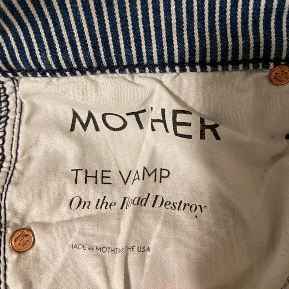 Mother The Vamp stripe distressed jean. - Picture 5 of 5